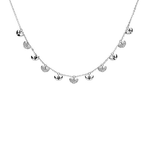 Collana Lady Chic Acciaio Foglie e Cristalli - Collane Donna | Stroili