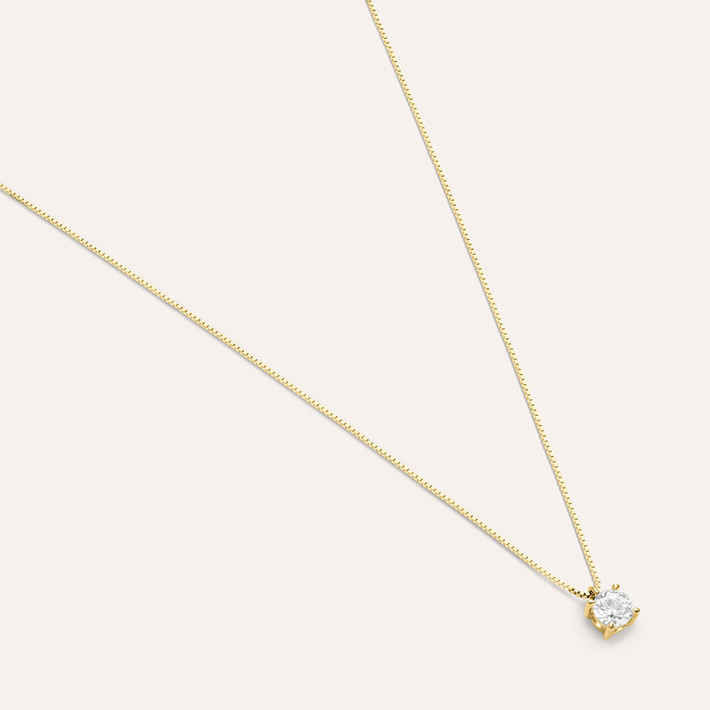 Collana Punto Luce Claire Oro Giallo Cubic Zirconia