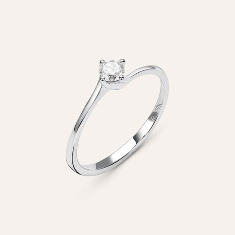 Anello Solitario Firmamenti Oro Bianco Diamante - Anelli con Pietre Donna | Stroili