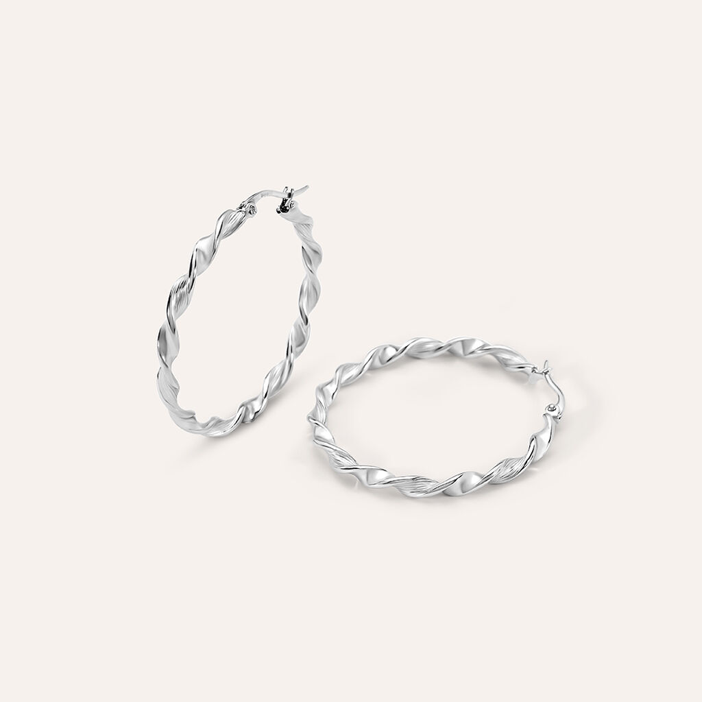 Orecchini A Cerchio Moonlight Acciaio