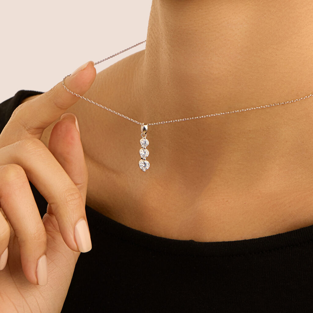 Collana Trilogy Silver Elegance Argento Rodiato Cubic Zirconia