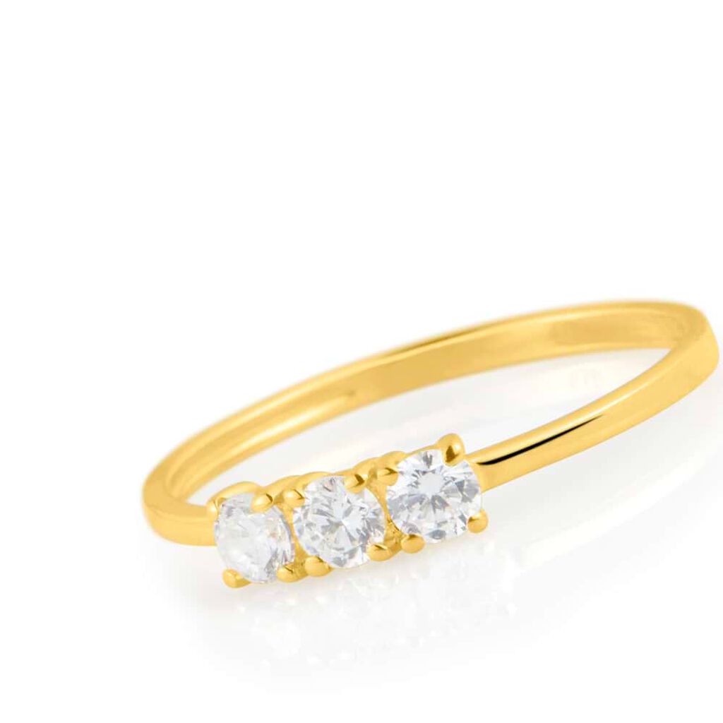 Anello Trilogy Claire Oro Giallo Cubic Zirconia - Anelli con Pietre Donna | Stroili