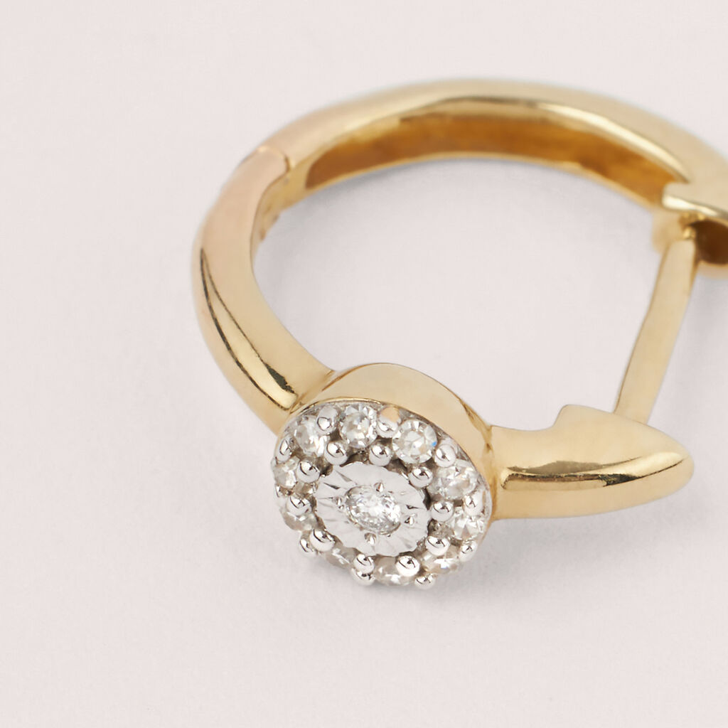 Mono Orecchino A Cerchio Sophia Oro Giallo Diamante - Mono Orecchino Donna | Stroili