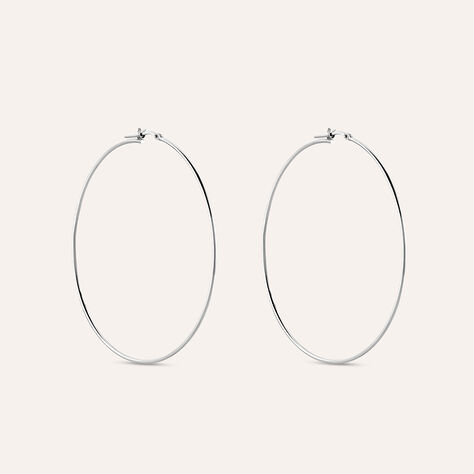 Orecchini A Cerchio Silver Collection Argento Rodiato - Orecchini a Cerchio Donna | Stroili