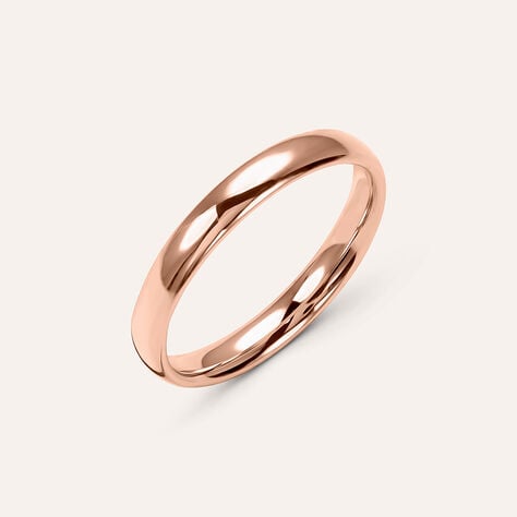 Fede Comoda Leggera 3 mm Oro Rosa - Anelli con Incisione Unisex | Stroili