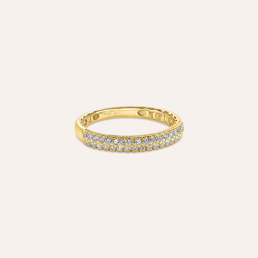 Anello Fascia Claire Oro Giallo Cubic Zirconia - Anelli con Pietre Donna | Stroili