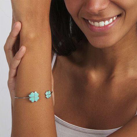 Bangle Lady Sweet Acciaio Quadrifoglio - Bracciali Donna | Stroili