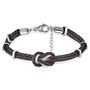 Bracciale in acciaio e corda