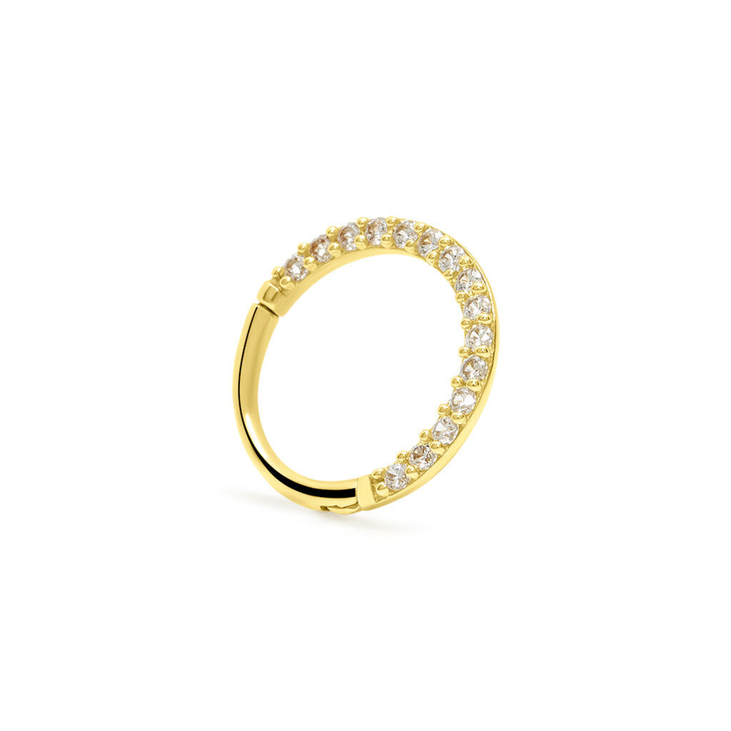 Piercing Orecchio Daith Ear Shine Oro Giallo Cubic Zirconia