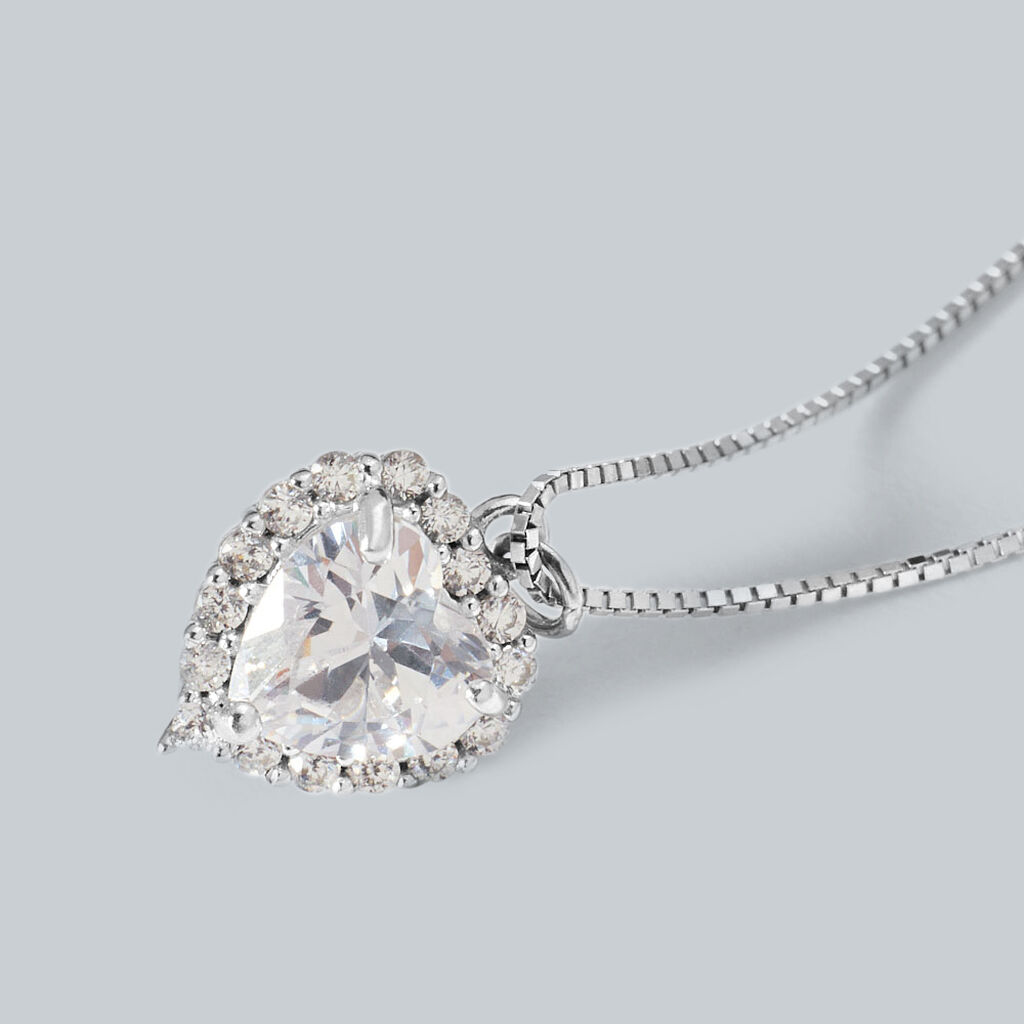 Collana Punto Luce Claire Oro Bianco Cubic Zirconia - Collane Punto Luce Donna | Stroili