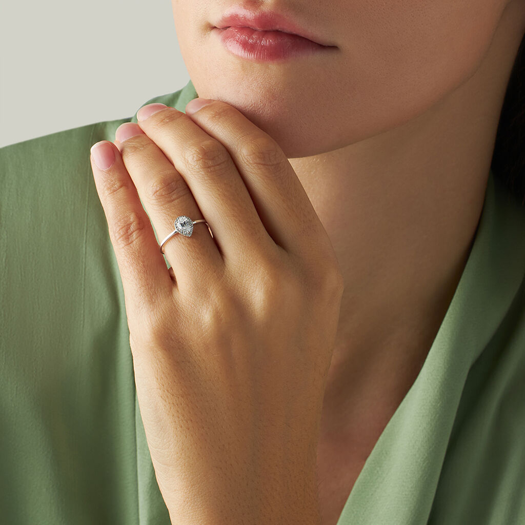 Anello Solitario Claire Oro Bianco Cubic Zirconia - Anelli con Pietre Donna | Stroili