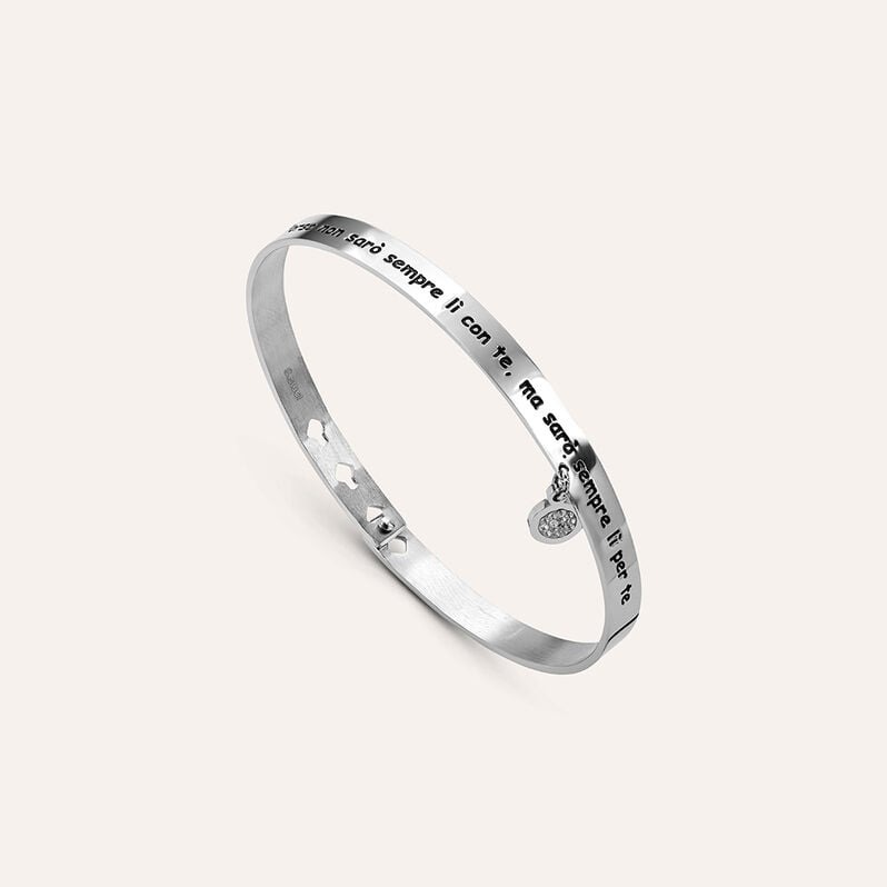 Bangle Sunrise Acciaio Cristallo - Bracciali Rigidi Donna | Stroili