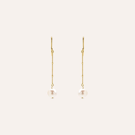 Orecchini Pendenti Gabrielle Oro Giallo Perla D'Acqua Dolce - Orecchini Pendenti Donna | Stroili