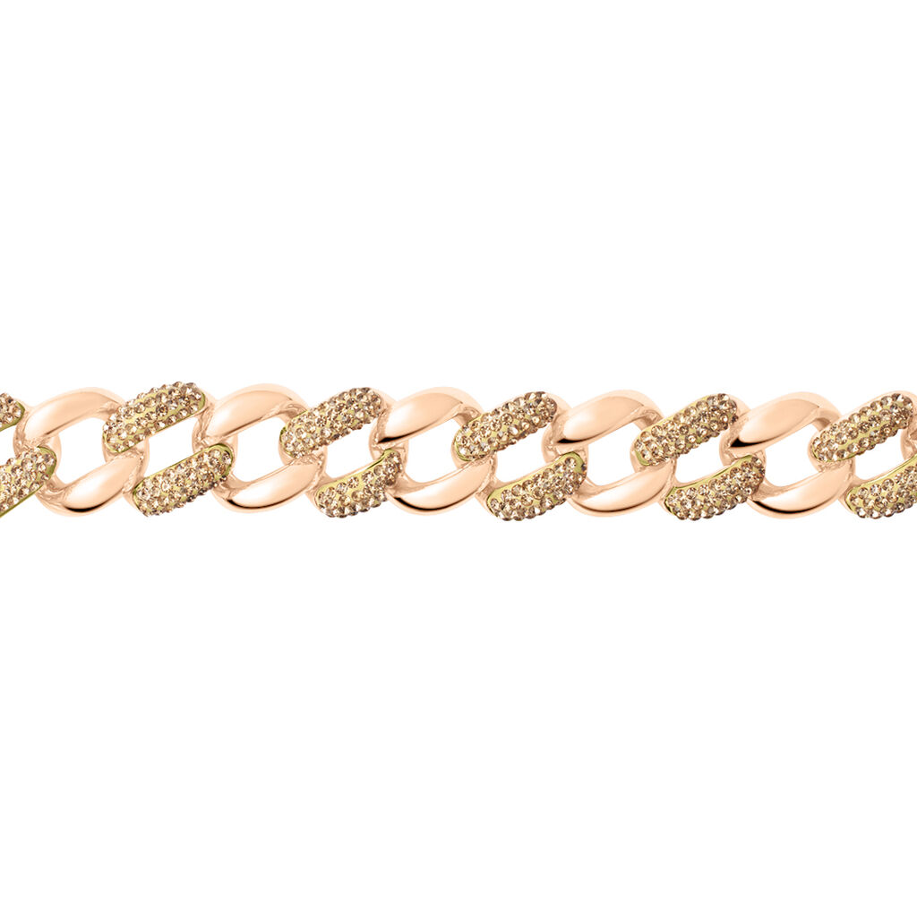 Bracciale Catena Lady Phantasya Acciaio Rosa Cristallo - Bracciali Donna | Stroili
