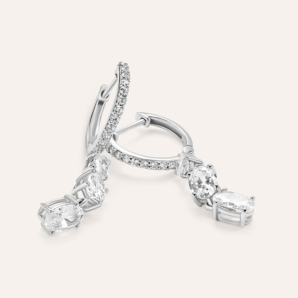 Orecchini Pendenti Silver Elegance Argento Rodiato Cubic Zirconia - Orecchini Pendenti Donna | Stroili