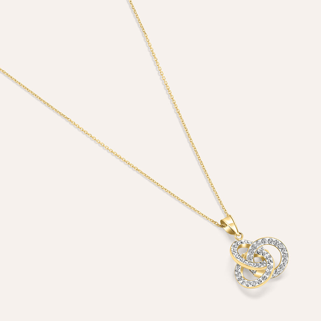 Collana Christelle Oro Giallo Cristallo