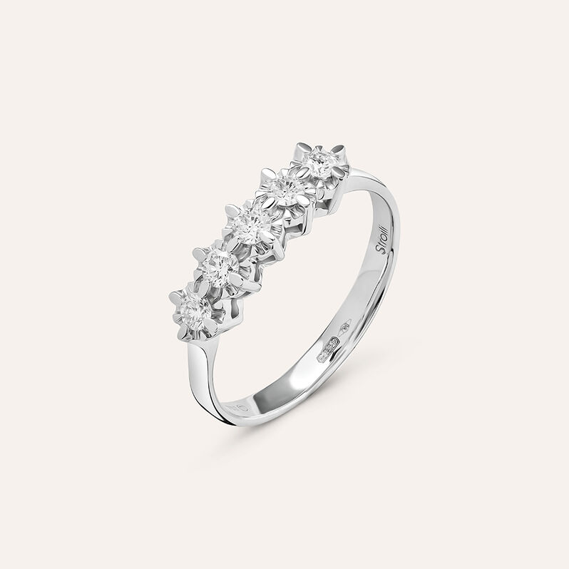 Anello Riviere Diamazing Oro Bianco Diamante - Anelli Riviere Donna | Stroili