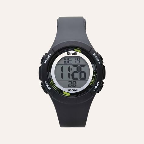 Baltimora Cronografo digitale in silicone nero e acciaio - Orologi per Prima Comunione Uomo | Stroili