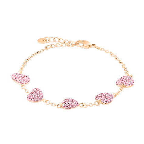 Bracciale Lady Phantasya Acciaio Rosa Cristallo - Bracciali Love Donna | Stroili