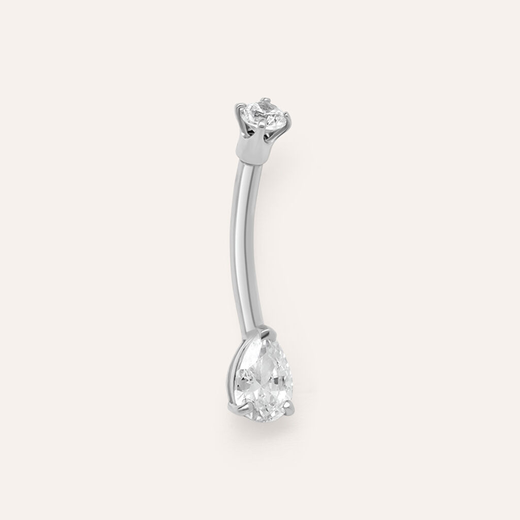 Piercing Ombelico Bon Ton Oro Bianco Cubic Zirconia - Gioielli Donna | Stroili