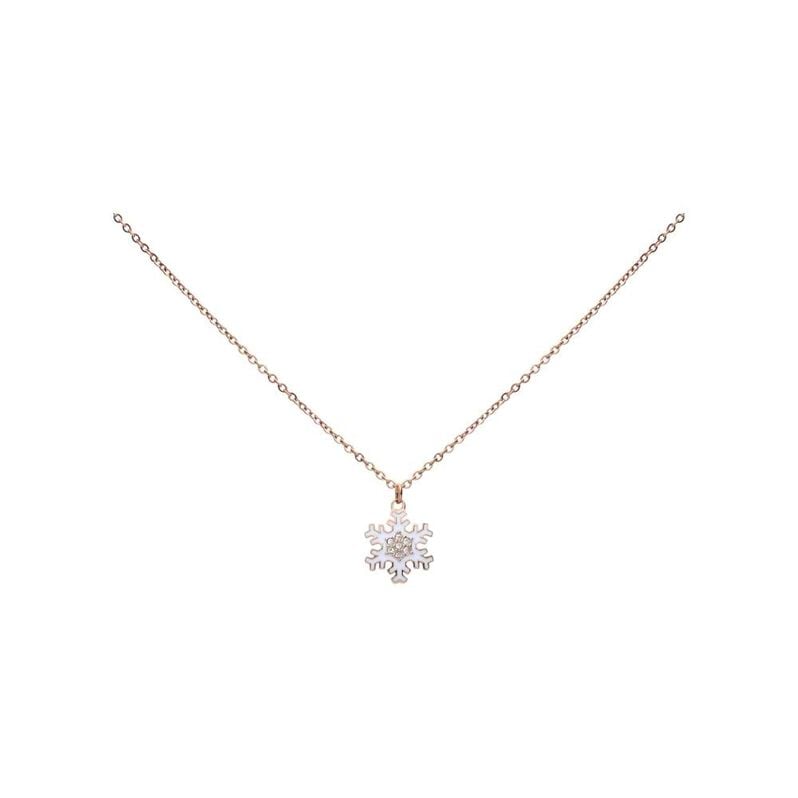 Collana Lady Sweet Acciaio Rosato Fiocco di neve e Cristalli - Collane Donna | Stroili