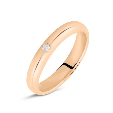 Fede Classica Leggera 3.6 mm Oro Rosa Diamante - Anelli con Incisione Unisex | Stroili