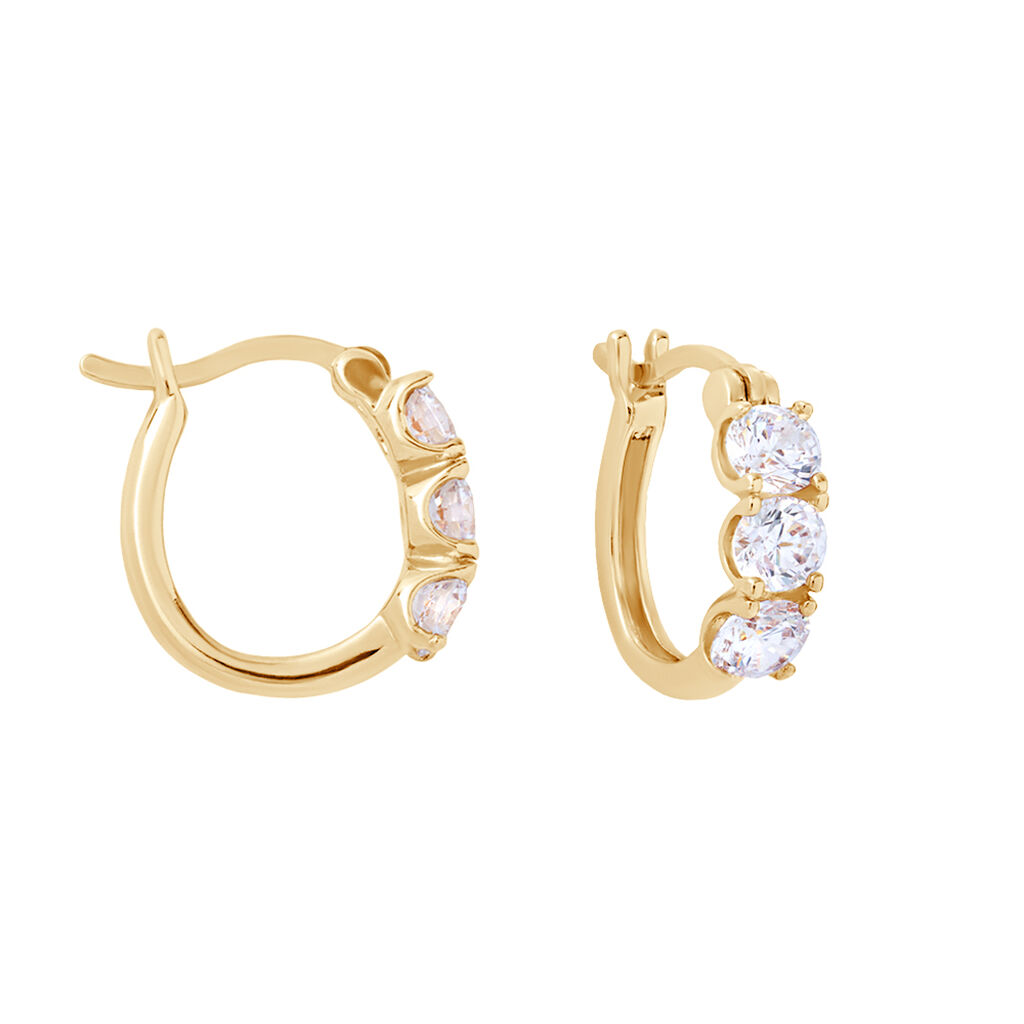 Orecchini A Cerchio Golden Dream Placcato Oro Giallo Cubic Zirconia - Orecchini a Cerchio Donna | Stroili