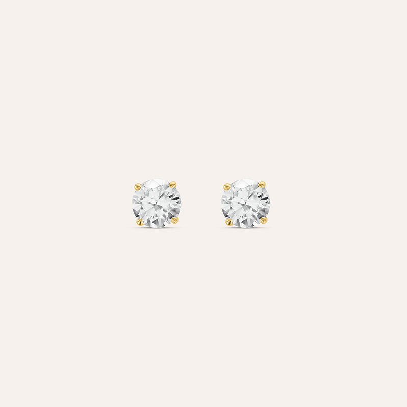 Orecchini Lobo Punto Luce Claire Oro Giallo Cubic Zirconia - Orecchini a Lobo Donna | Stroili