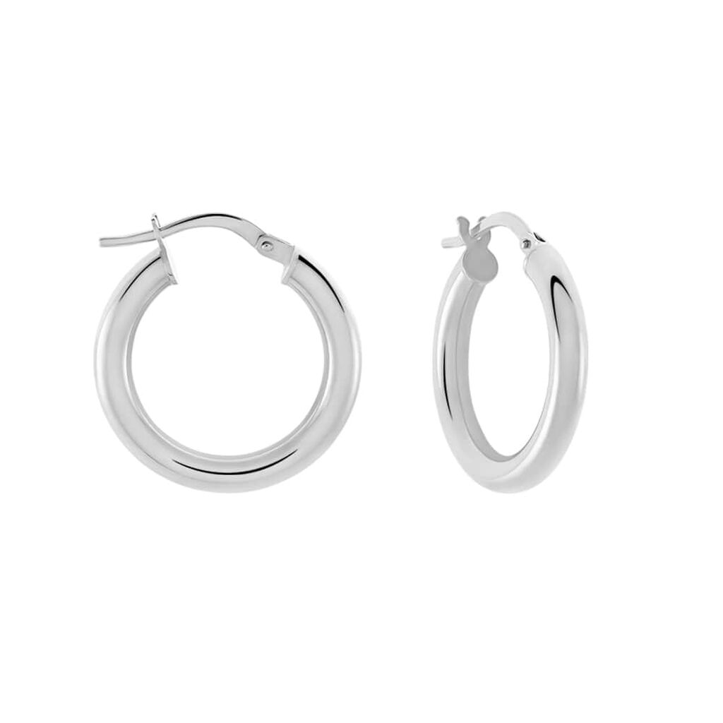 Orecchini A Cerchio Toujours Oro Bianco - Orecchini a Cerchio Donna | Stroili