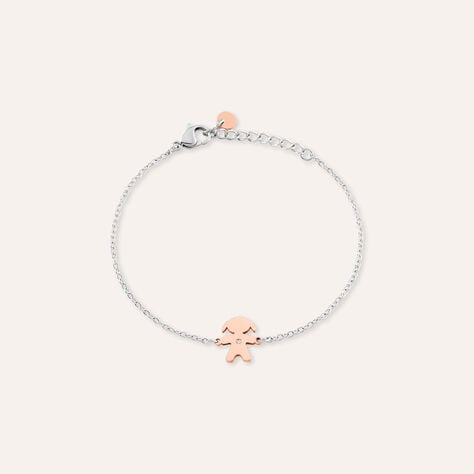 Bracciale Lady Chic Acciaio Bicolore Bianco / Rosa Cristallo - Bracciali Donna | Stroili