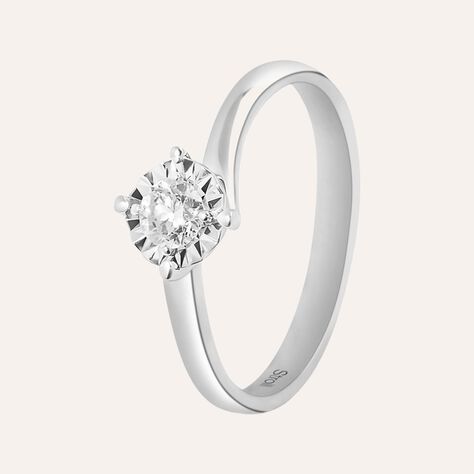 Anello Solitario Diamotion Oro Bianco Diamante - Anelli con Pietre Donna | Stroili