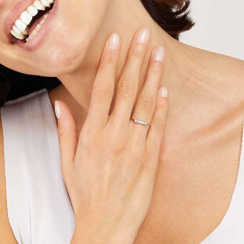 Anello Riviere Diamazing Oro Bianco Diamante - Anelli Riviere Donna | Stroili