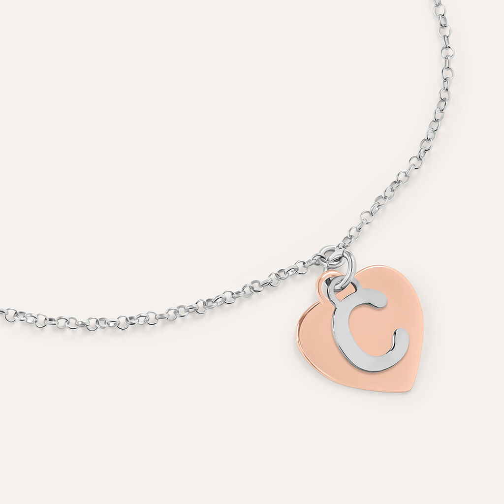 Bracciale Silver Collection Argento Bicolore Bianco / Rosa