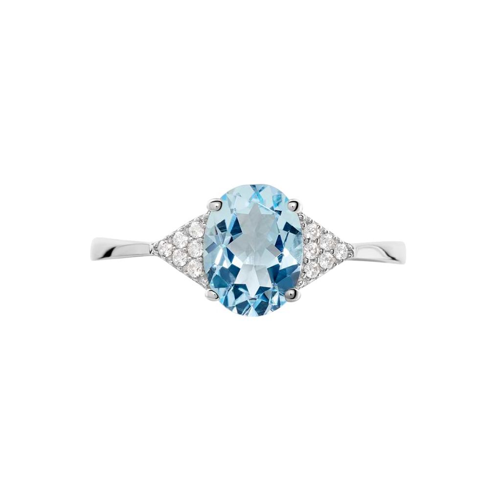 Anello Solitario Amélie Oro Bianco Topazio Cubic Zirconia - Anelli con Pietre Donna | Stroili