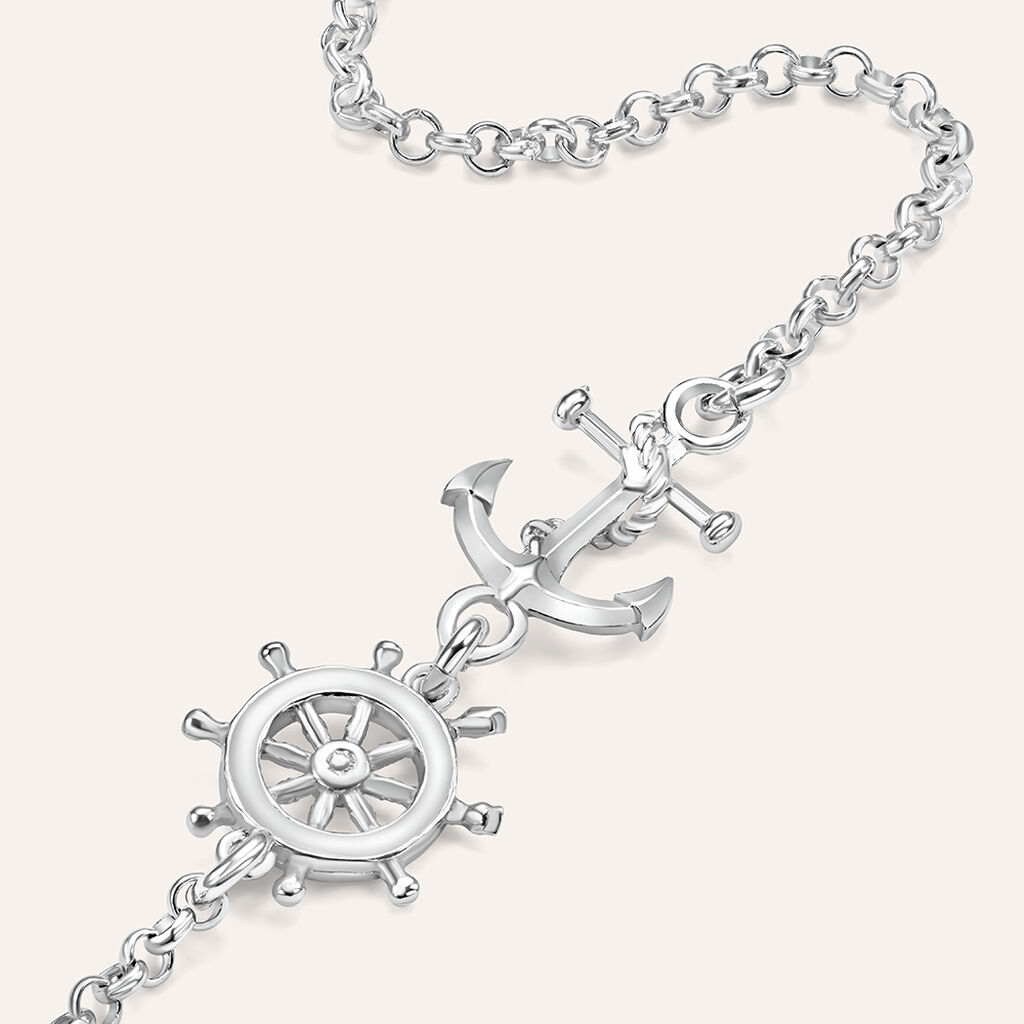 Bracciale Gentleman Argento Rodiato