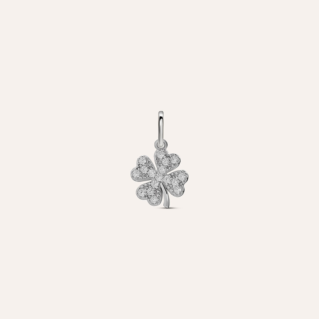 Pendente Poème Oro Bianco Cubic Zirconia - Ciondoli Donna | Stroili