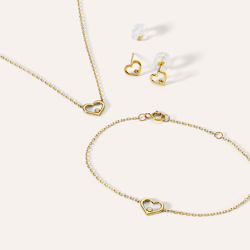 Orecchini Lobo Mon Petit Oro Giallo Diamante