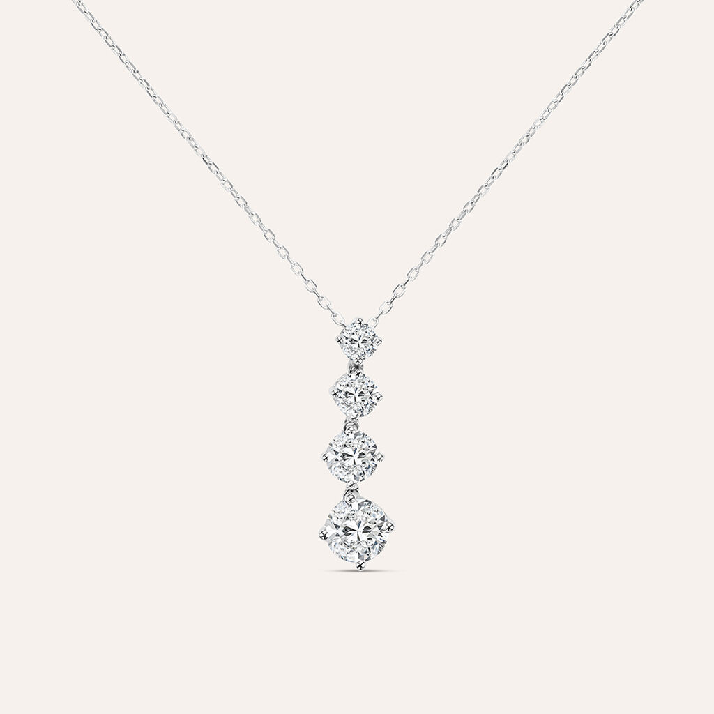 Collana Diamade Oro Bianco Diamante Lab-Grown