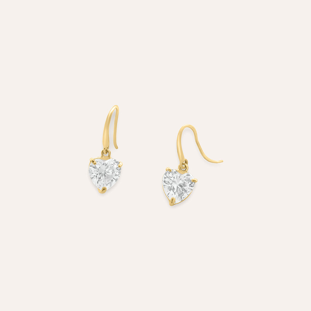 Orecchini Lobo Punto Luce Claire Oro Giallo Cubic Zirconia - Orecchini a Lobo Donna | Stroili