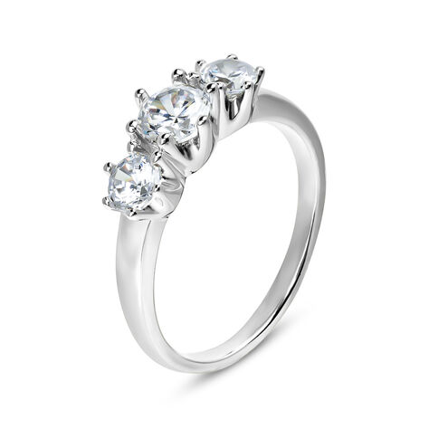 Anello Trilogy Silver Elegance Argento Rodiato Cubic Zirconia - Anelli con Pietre Donna | Stroili