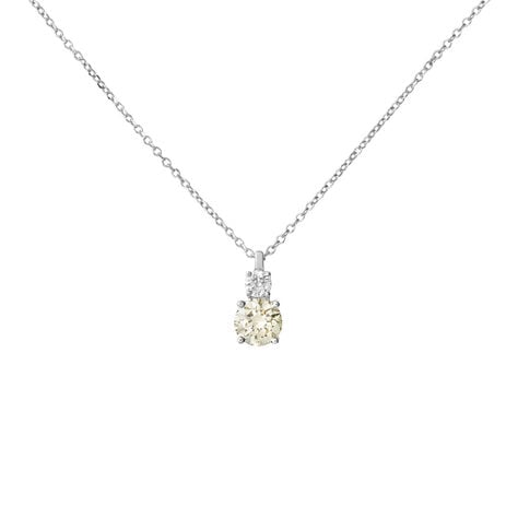 Collana Doppio Punto Luce Diamade Oro Bianco Diamante Lab-Grown - Collane Punto Luce Donna | Stroili