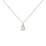 Collana Doppio Punto Luce Diamade Oro Bianco Diamante Lab-Grown