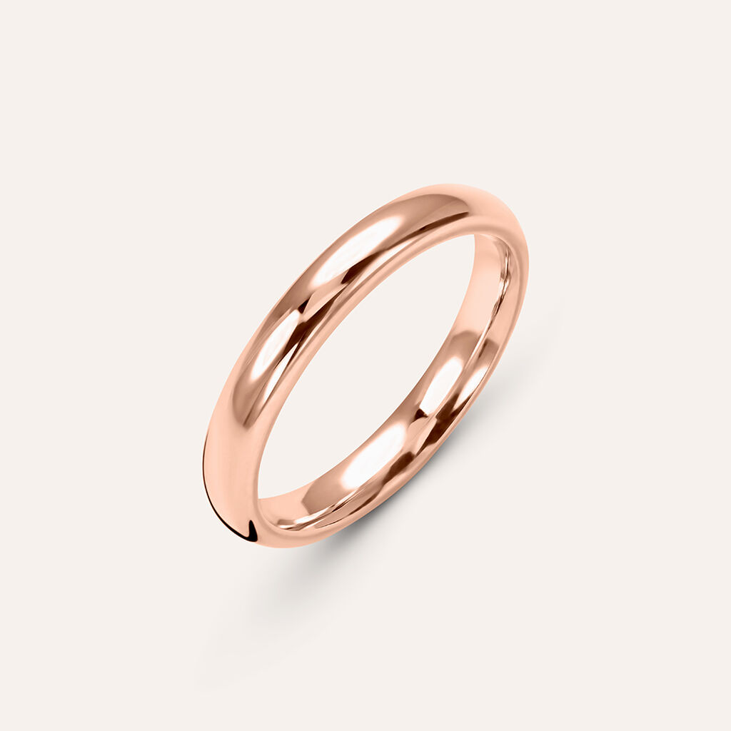 Fede Comoda 3 mm Oro Rosa - Fedi Unisex | Stroili