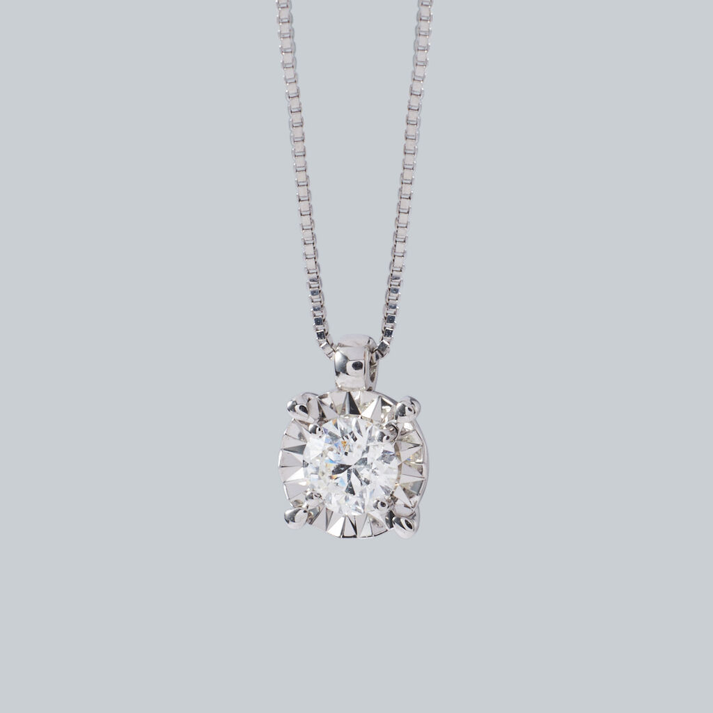 Collana Punto Luce Diamotion Oro Bianco Diamante - Collane Punto Luce Donna | Stroili