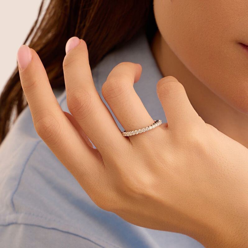 Anello Fascia Sophia Oro Bianco Diamante - Anelli con Pietre Donna | Stroili