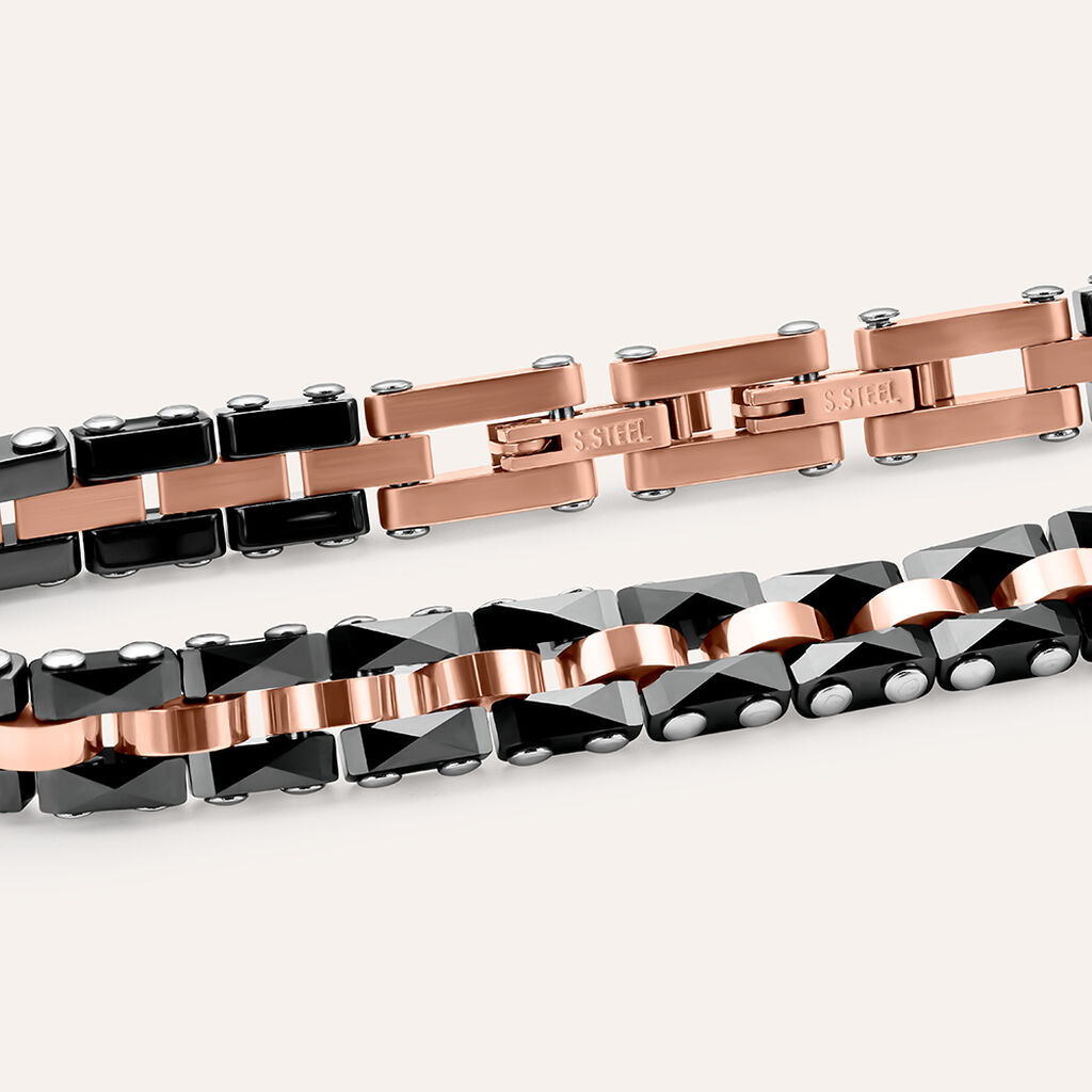 Bracciale Catena Man Code Acciaio Bicolore