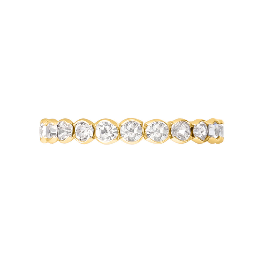 Anello Eternity Romantic Shine Metallo Dorato Cristallo - Anelli Eternity Donna | Stroili