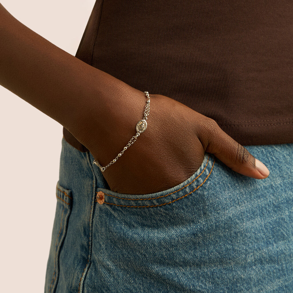 Bracciale Rosario Silver Soul Argento Rodiato Cubic Zirconia