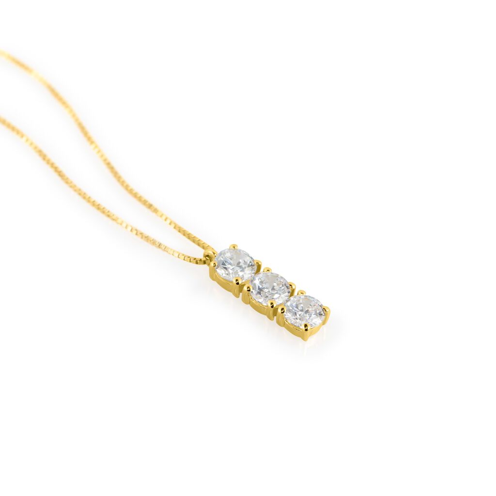 Collana Trilogy Claire Oro Giallo Cubic Zirconia - Collane Donna | Stroili