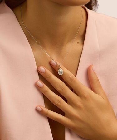 Pendente Holy Oro Bianco Cubic Zirconia